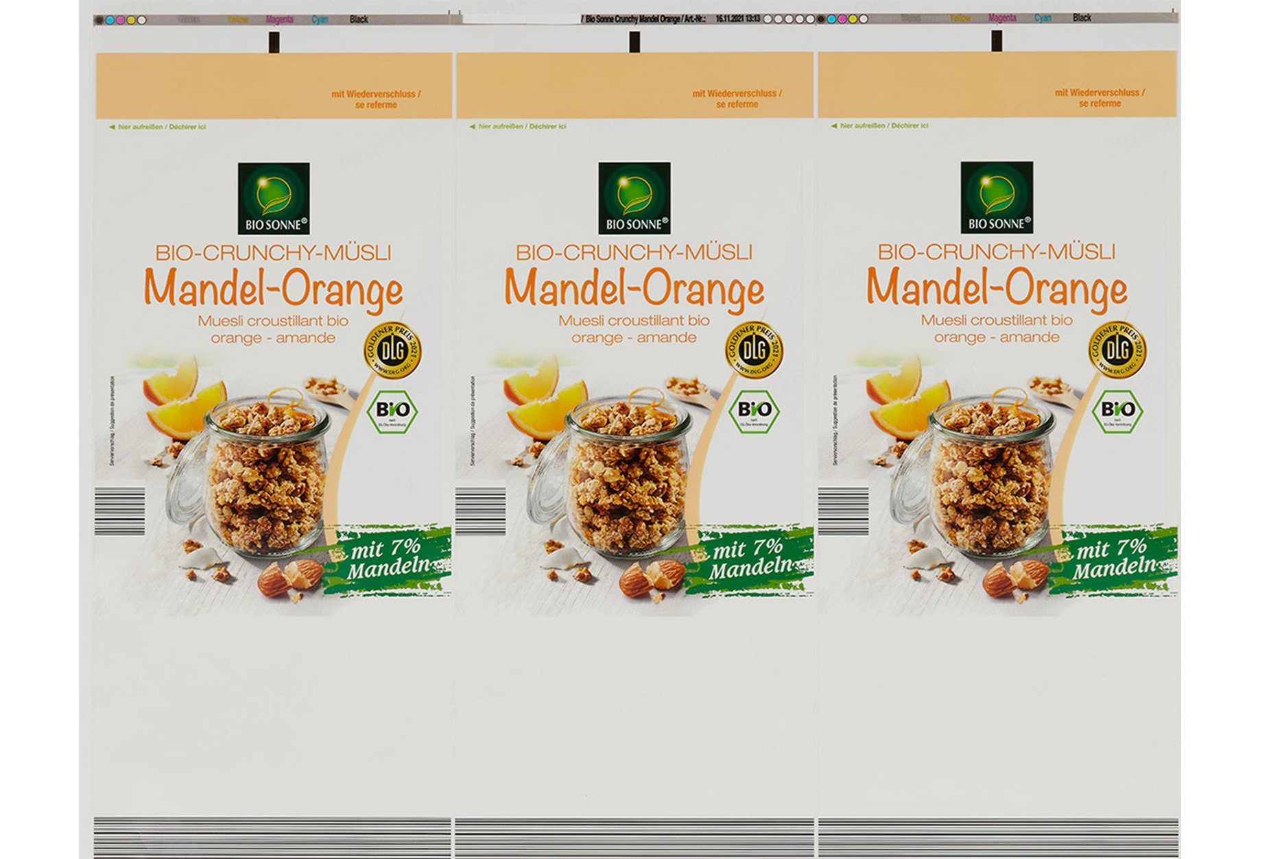 Bio Sonne Crunchy Mandel Orange